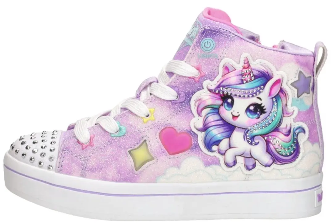 Skechers TWI-LITES 2.0 Unicorn Glam Sneakers 32 - Lavendel - afbeelding 2 van 6