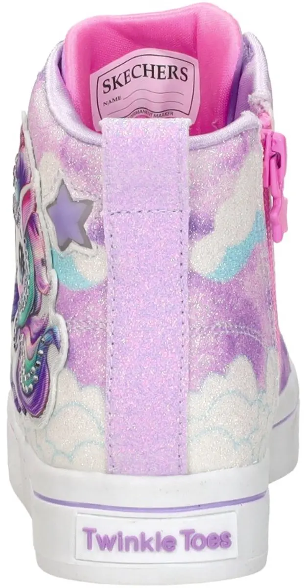 Skechers TWI-LITES 2.0 Unicorn Glam Sneakers 32 - Lavendel - afbeelding 6 van 6