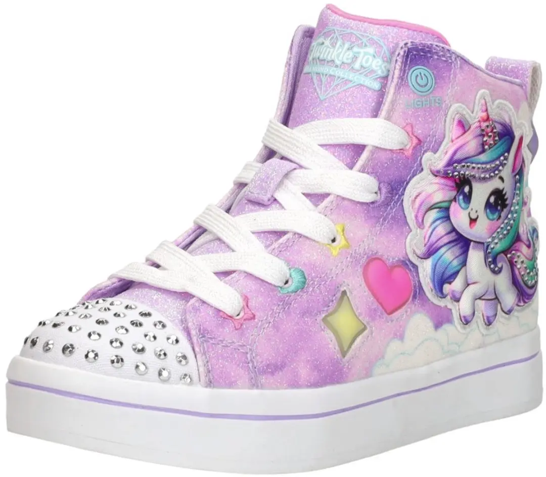 Skechers TWI-LITES 2.0 Unicorn Glam Sneakers 32 - Lavendel - afbeelding 4 van 6