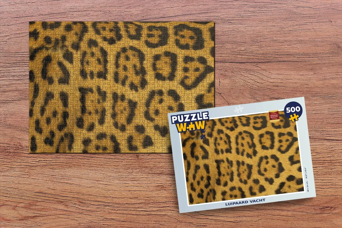 PuzzleWow Luipaard Vacht Legpuzzel 500 Stuks - Multicolor