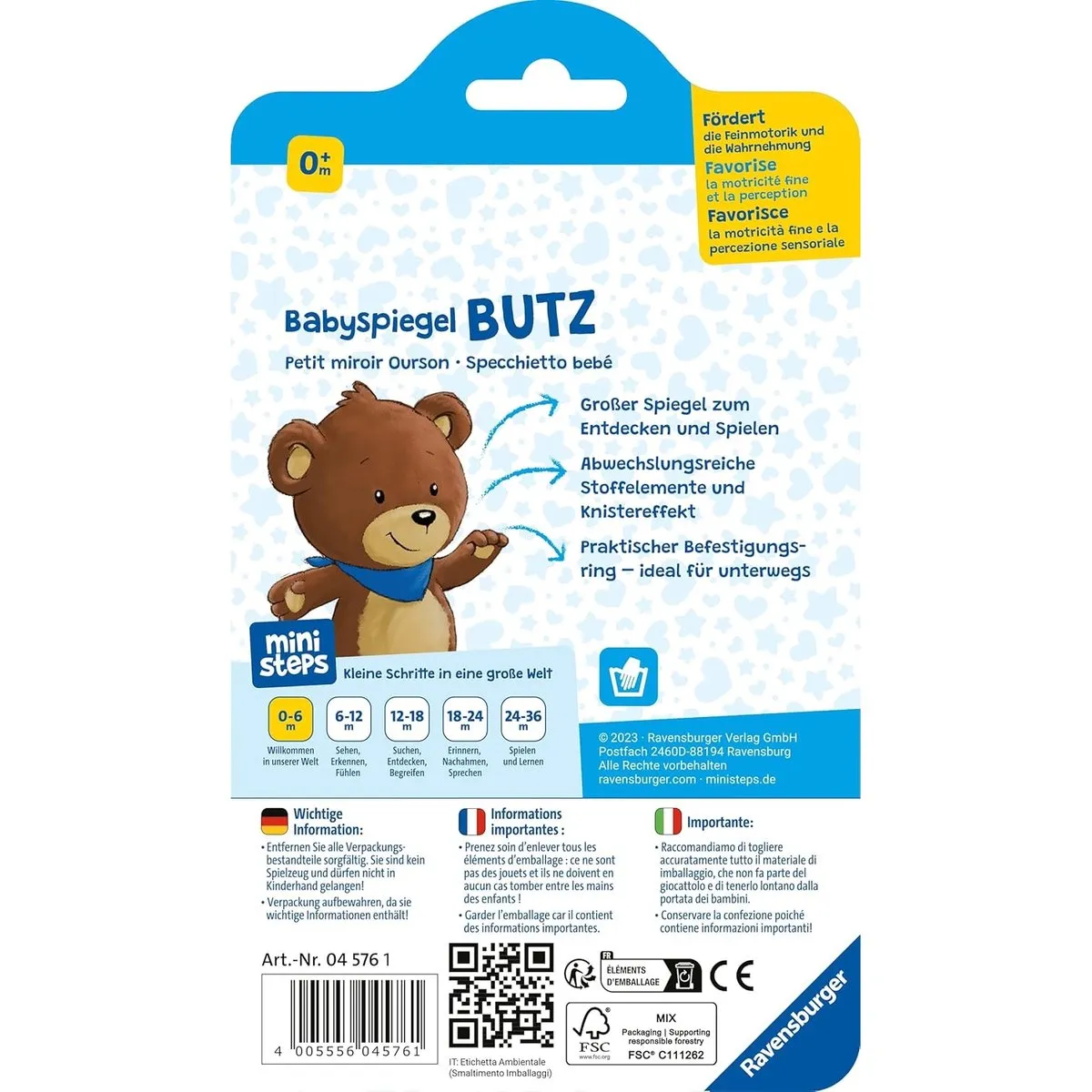 Ravensburger Ministeps Babyspiegel Butz Multicolor