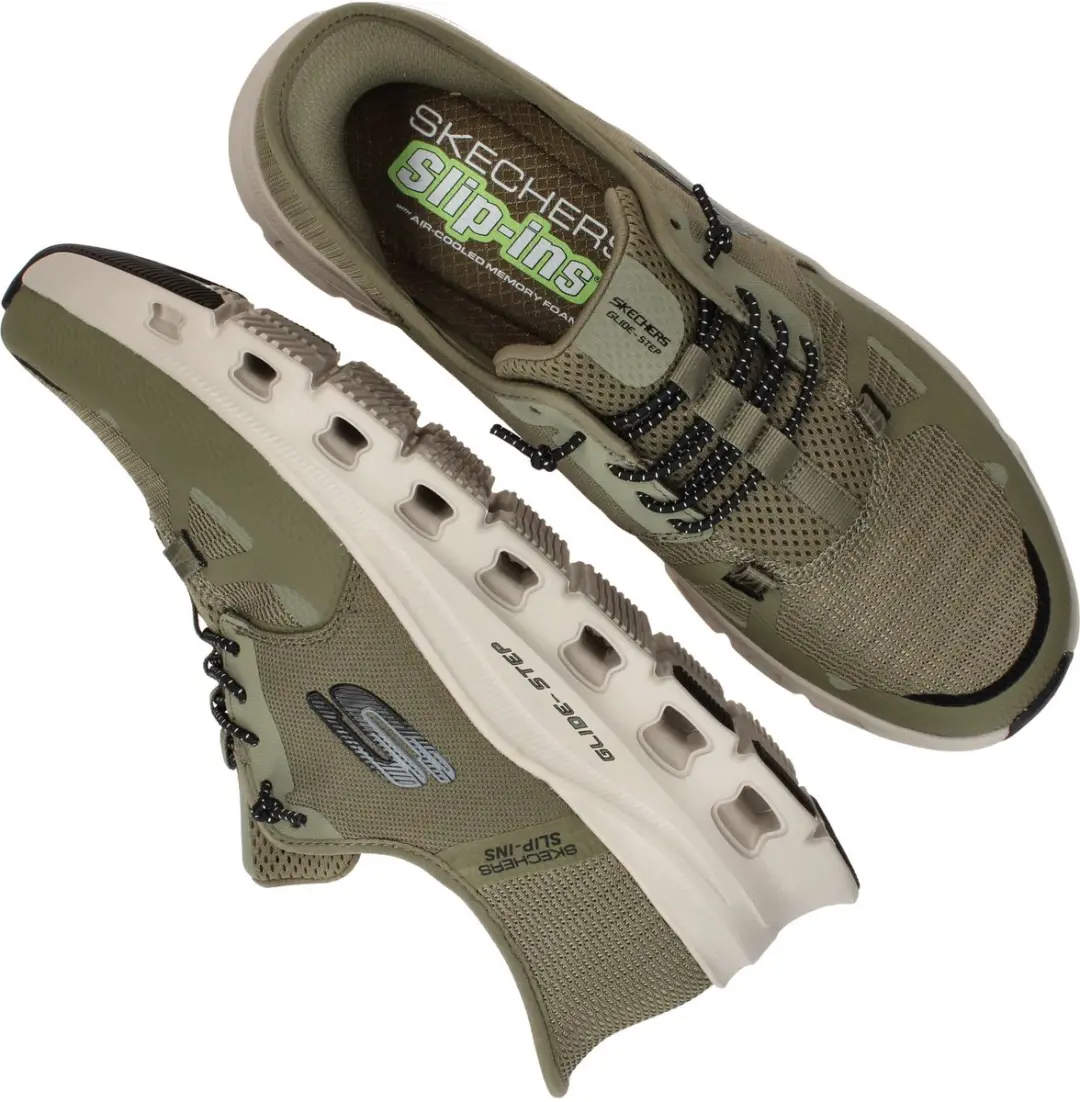 Skechers GLIDE-STEP PRO Heren Instappers 321235 - Groen/Zwart - afbeelding 5 van 6