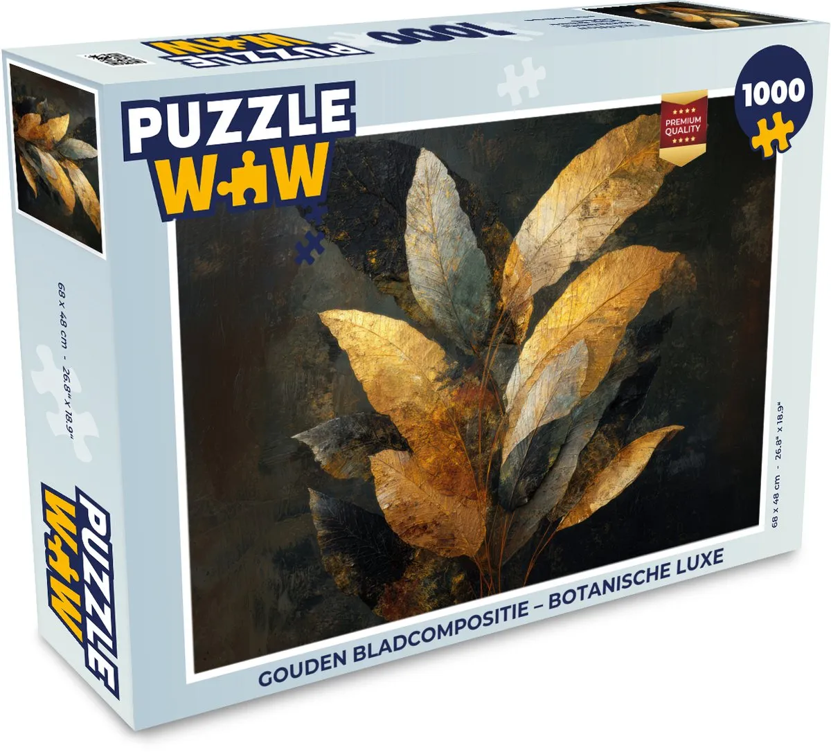 PuzzleWow Gouden Bladcompositie Legpuzzel 1000 Stuks