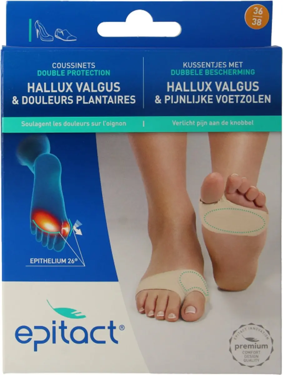 Epitact Voetzoolkussentjes Hallux Valgus Maat S Wit