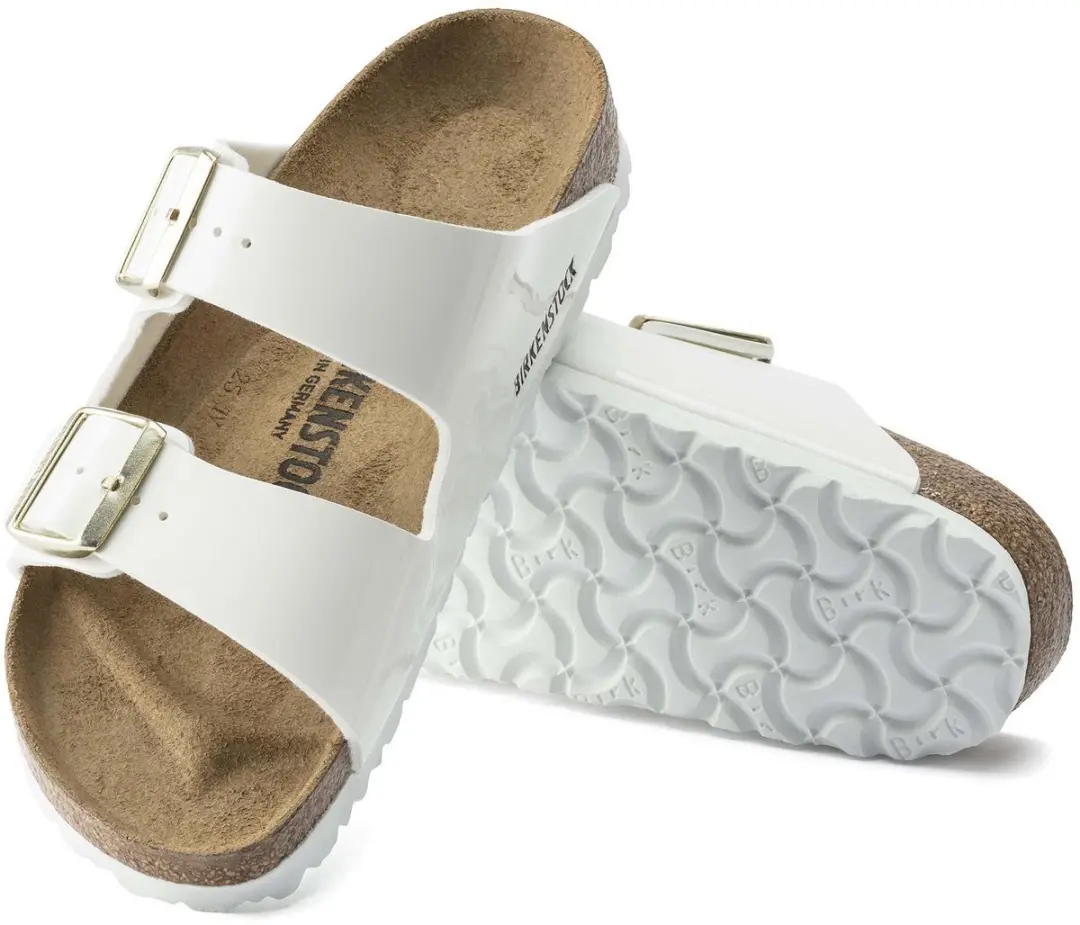 Birkenstock Arizona Slippers Narrow Fit - Maat 38 - Wit Patent