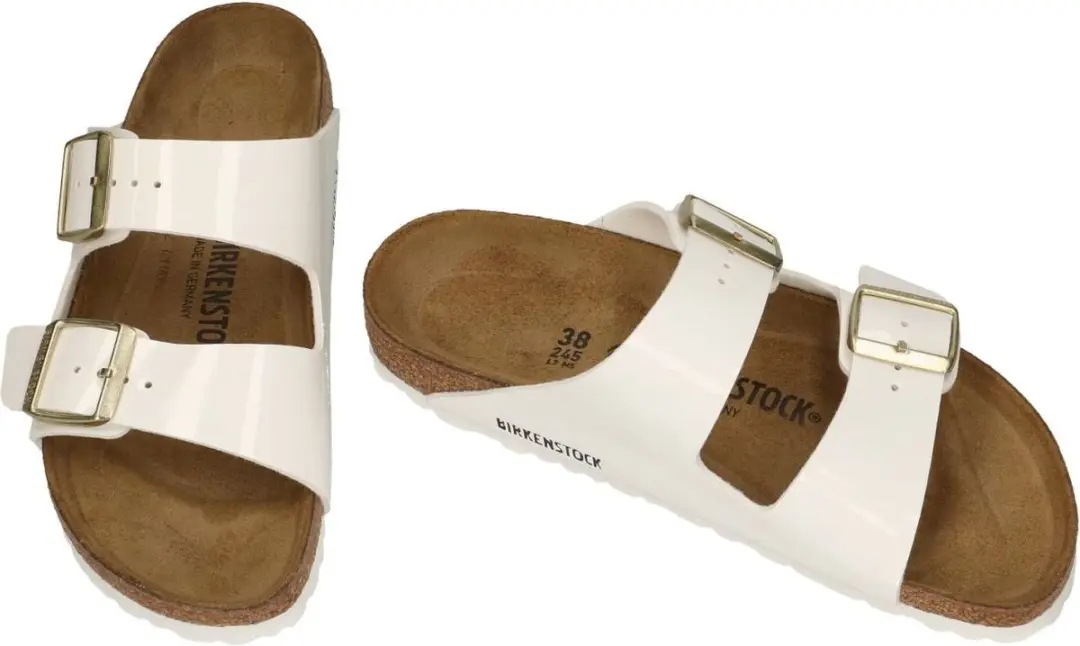 Birkenstock Arizona Slippers Narrow Fit - Maat 38 - Wit Patent - afbeelding 6 van 6