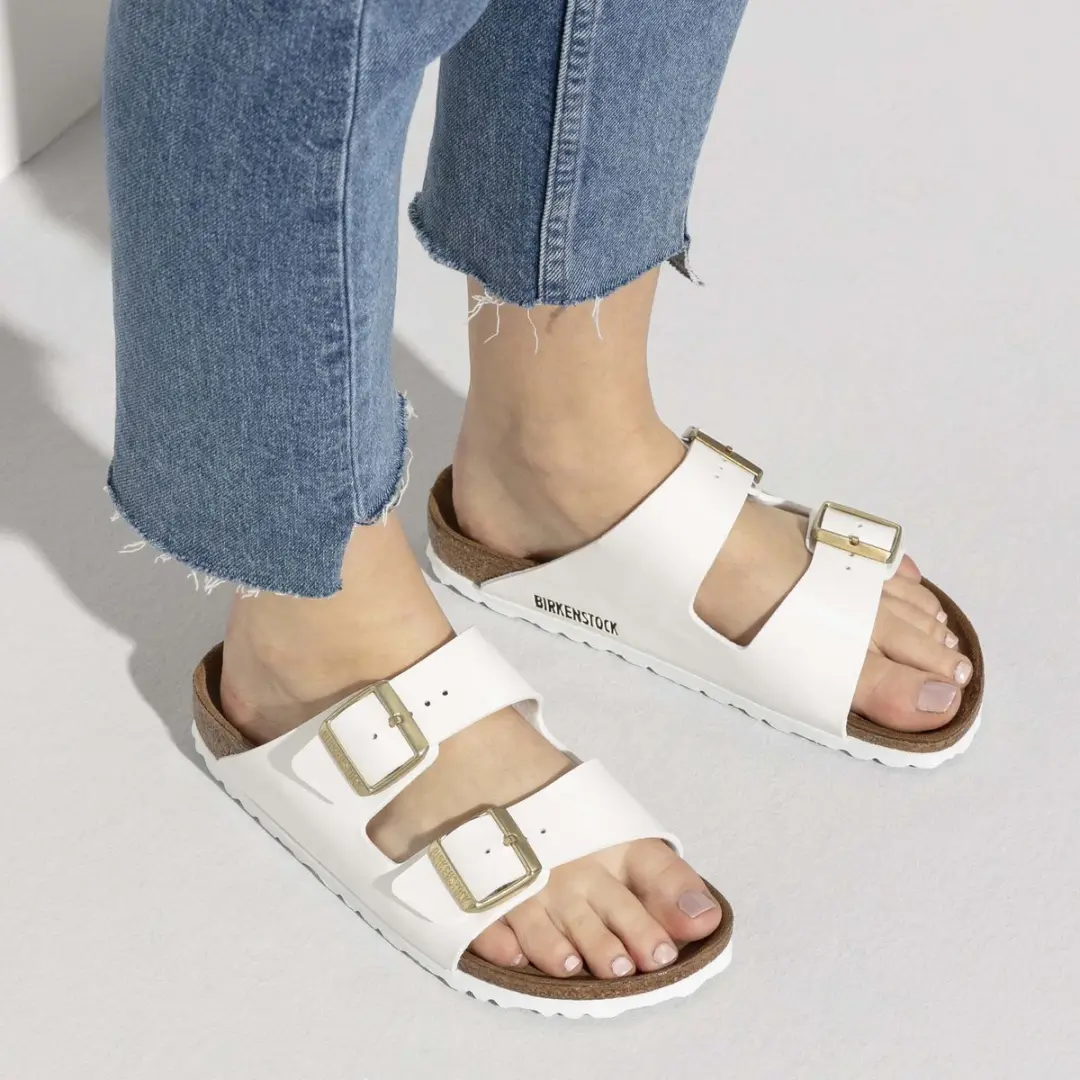 Birkenstock Arizona Slippers Narrow Fit - Maat 38 - Wit Patent