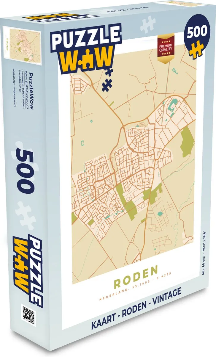 PuzzleWow Roden Vintage Legpuzzel 500 Stuks