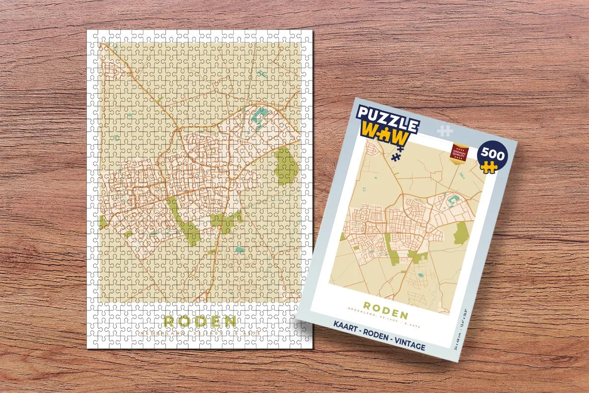 PuzzleWow Roden Vintage Legpuzzel 500 Stuks - Multicolor
