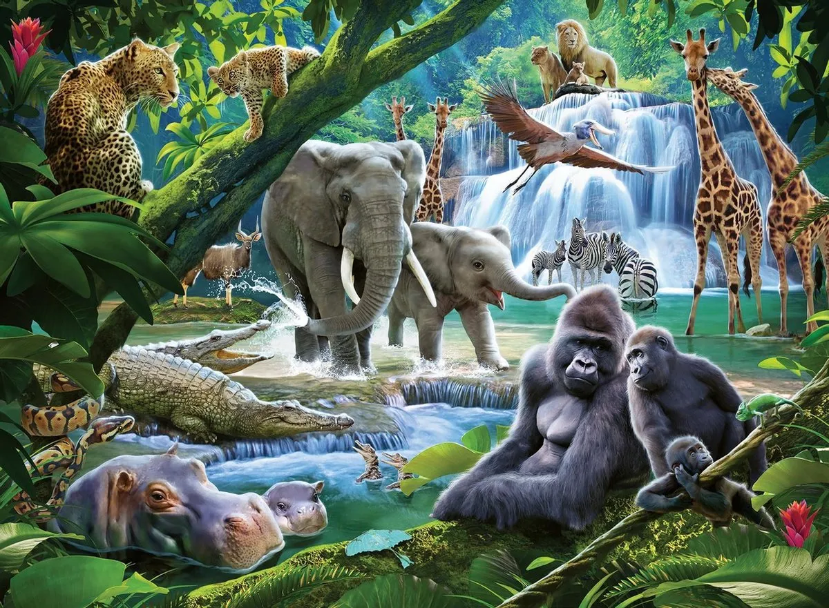 Ravensburger Jungle Dieren Legpuzzel 100 Stuks - MPN 129706