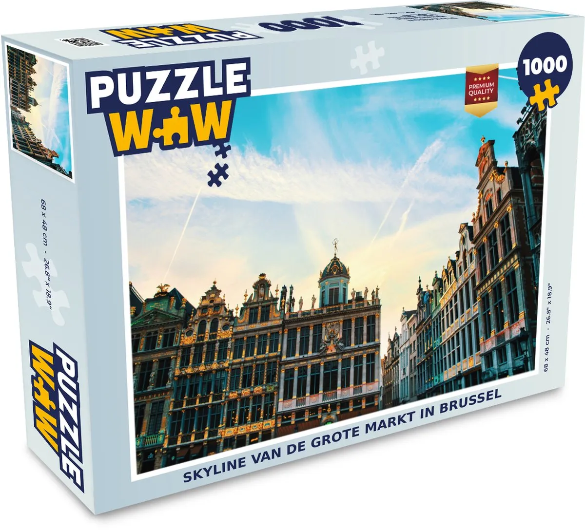 PuzzleWow Skyline Brussel Legpuzzel 1000 Stuks