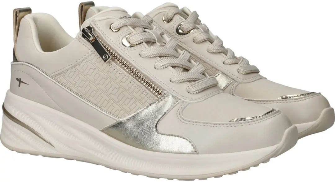Tamaris Dames Sneakers Beige - Maat 39 - afbeelding 4 van 6