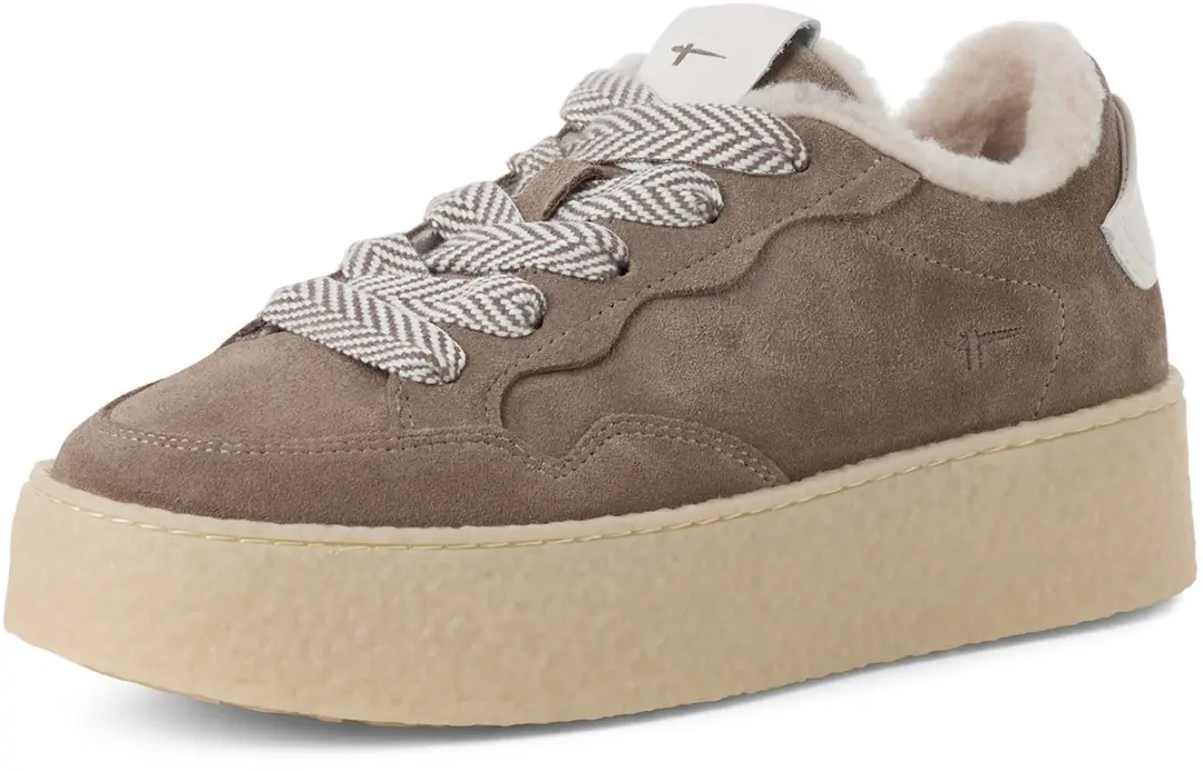 Tamaris dames leren sneaker 1-23706-47-341 lage sneaker voor dames met warme voe