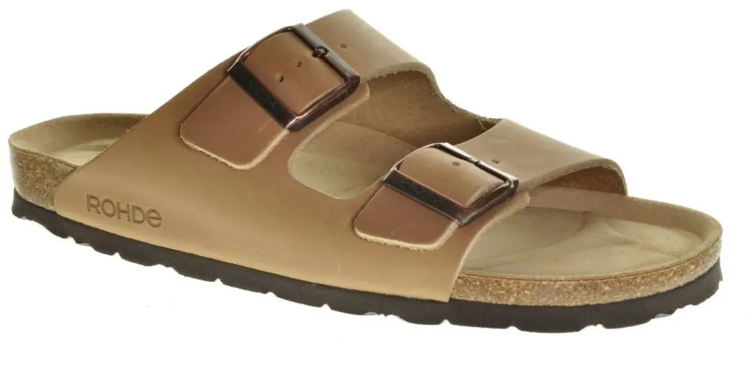 Rohde Slippers Leder Natur maat 41