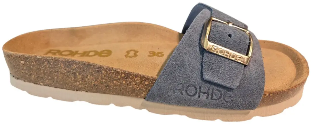Rohde 5589 55 Slippers Blauw Suede Dames