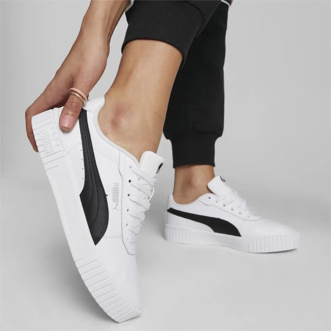 PUMA Carina 2.0 Sneakers Dames - 40 - Wit/Zwart - afbeelding 3 van 6
