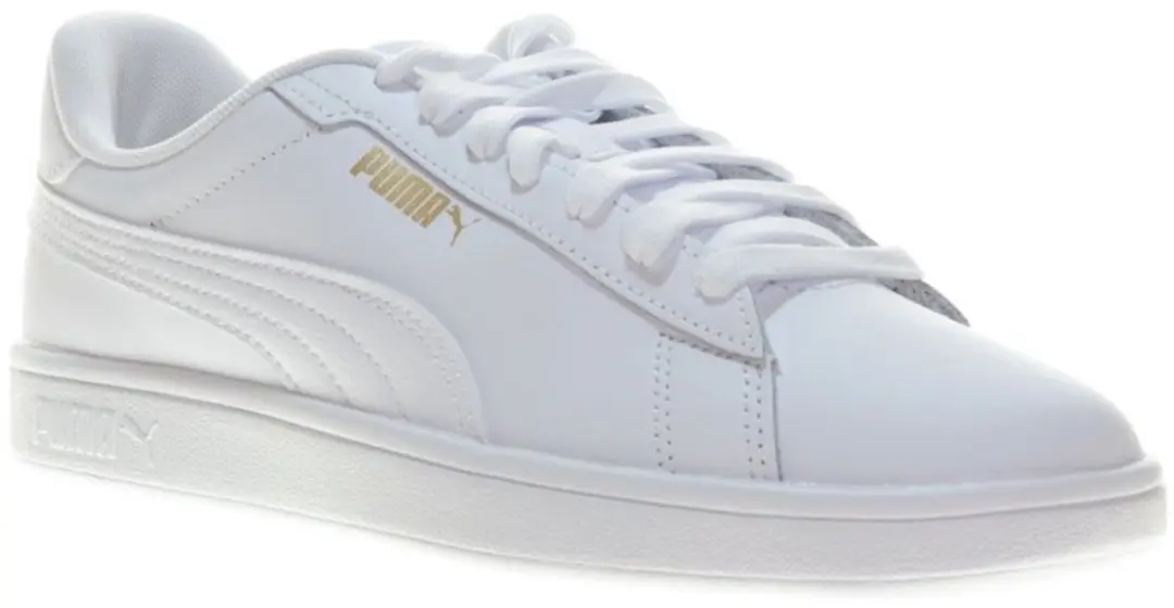 PUMA Smash 3.0 L Unisex Sneakers - 40 - Wit/Goud - afbeelding 3 van 6