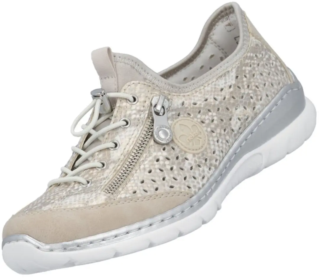 Rieker dames slip-on schoenen beige
