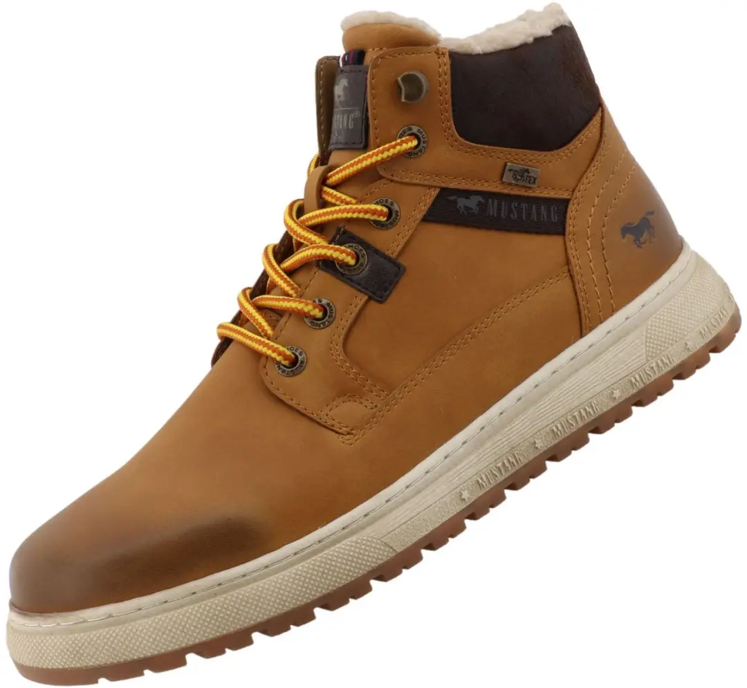 Mustang heren Tex-laarzen, gevoerd, lichtbruin 15M011100300-camel