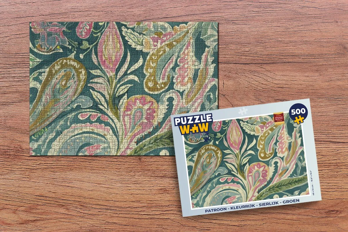 PuzzleWow Patroon Legpuzzel 500 Stuks - Groen