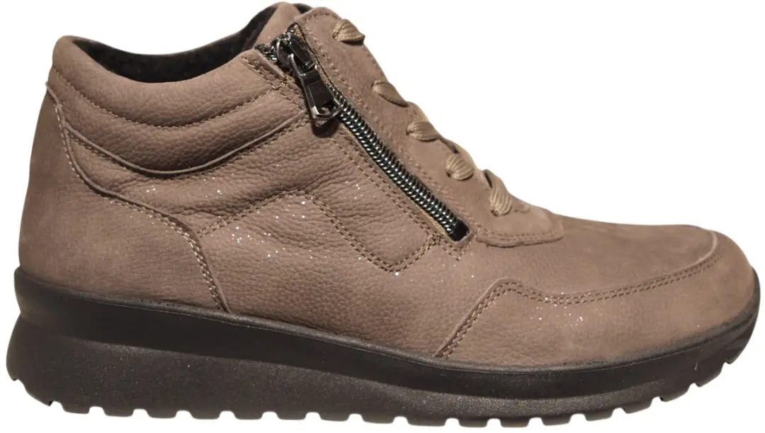 Waldläufer grijze leren veterboots