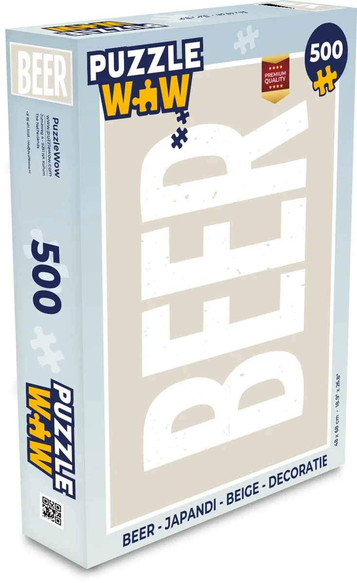 PuzzleWow Japandi Beer Legpuzzel 500 Stuks