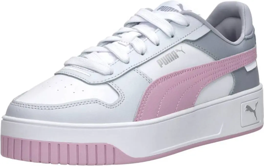 PUMA Carina Street Dames Sneakers - PUMA White-Grape Mist-PUMA Silver - afbeelding 4 van 6