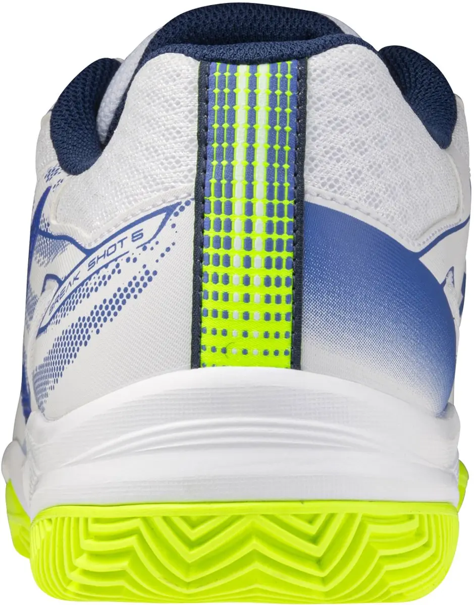 Mizuno Break Shot 5 CC Tennisschoenen - Wit/Blauw - afbeelding 5 van 6