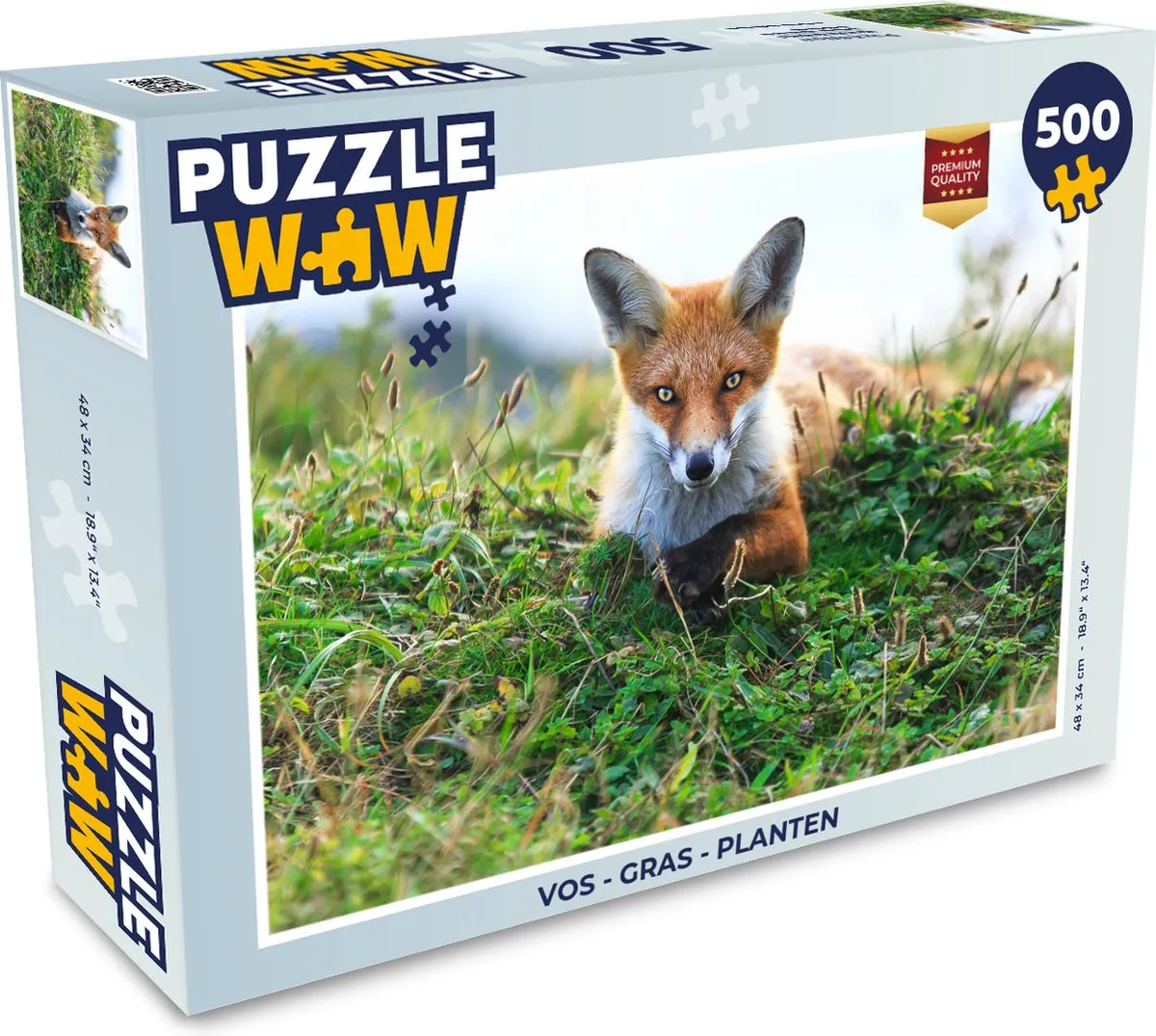 PuzzleWow Vos Gras Planten Legpuzzel 500 Stuks