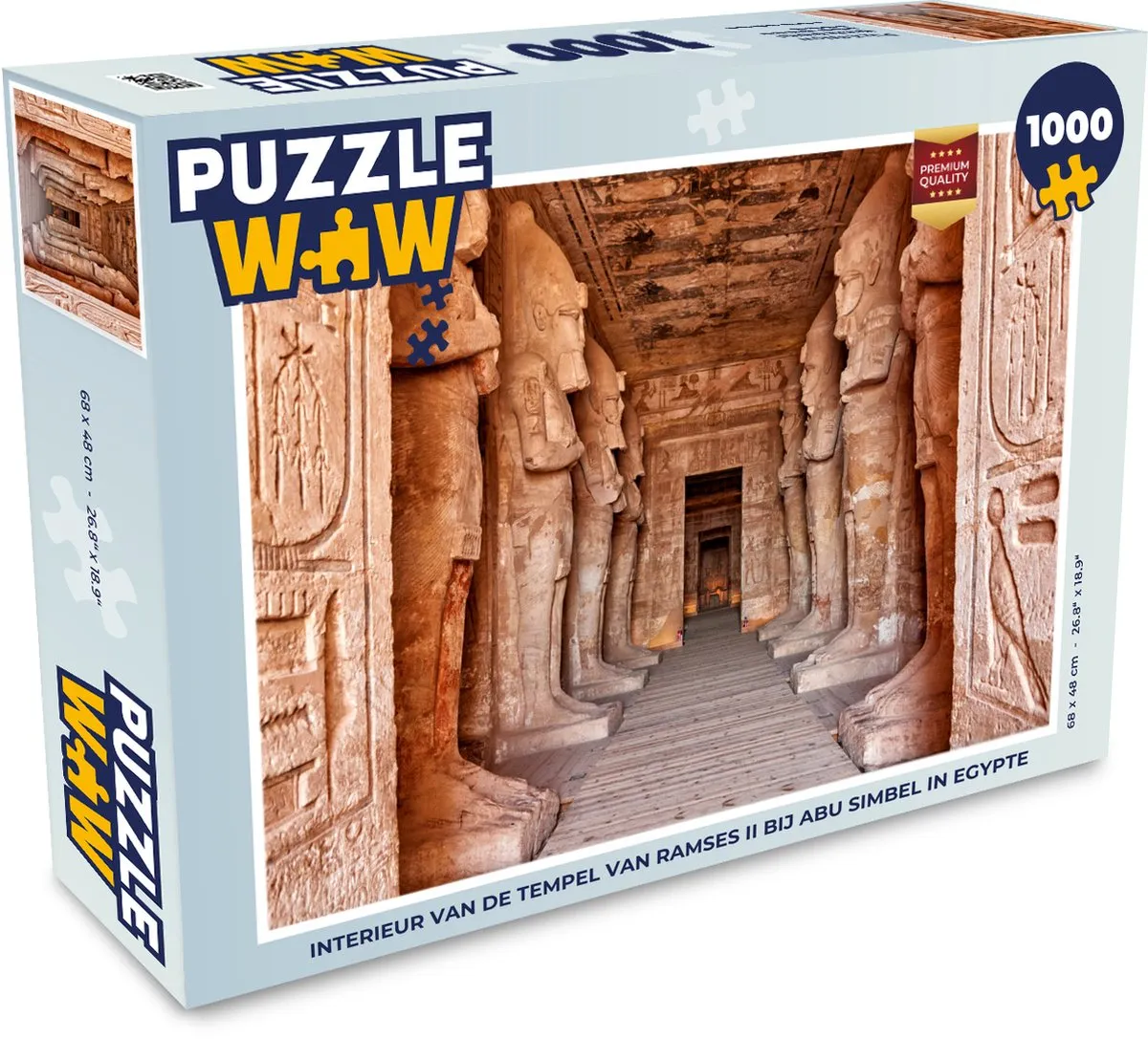 PuzzleWow Interieur Tempel van Ramses II Abu Simbel - 1000 Stuks - Multicolor