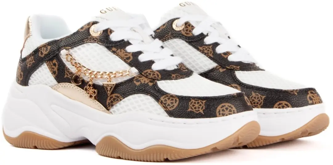 Guess Harpaa Dames Sneaker - Wit - Maat 39 - afbeelding 4 van 6