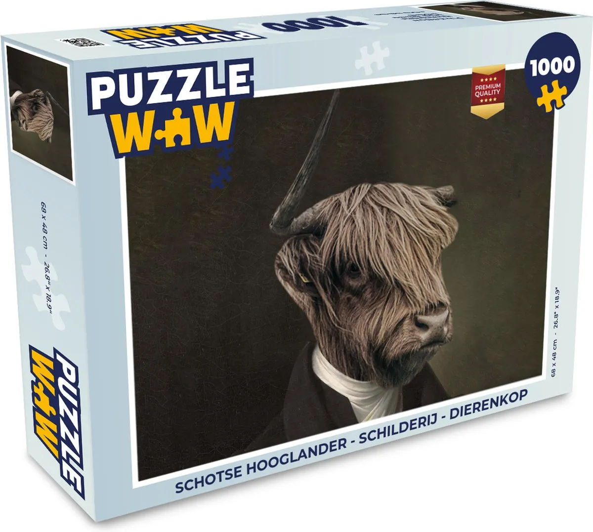 PuzzleWow Schotse Hooglander Legpuzzel 1000 Stuks