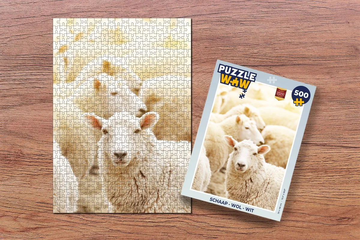 PuzzleWow Schaap Wol Legpuzzel 500 Stuks - Multicolor