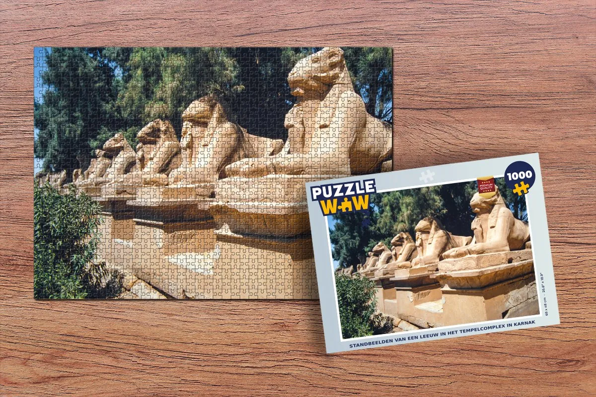 PuzzleWow Legpuzzel Standbeelden Karnak 1000 Stuks