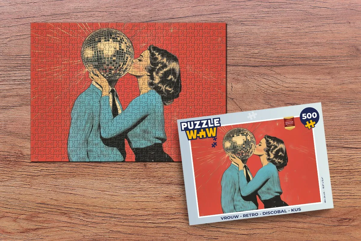 PuzzleWow Retro Discobal Kus Legpuzzel 500 Stuks - MPN 8721373927863