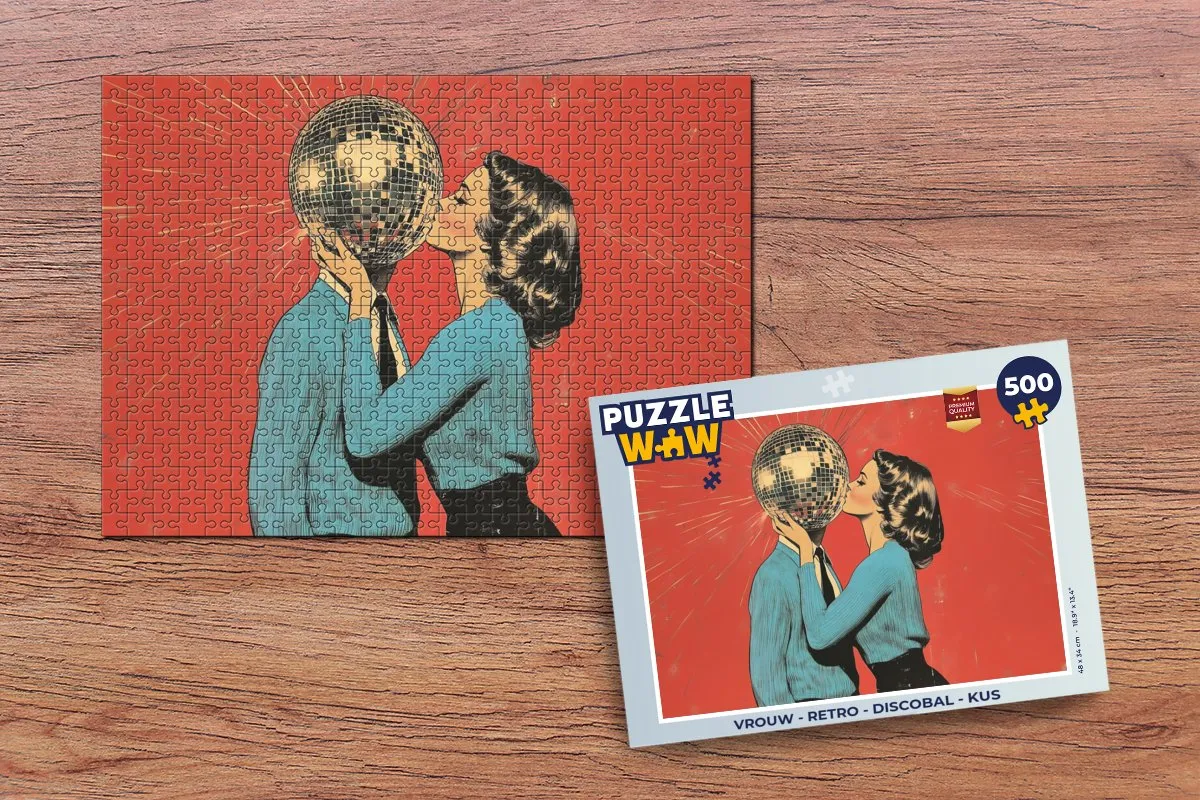 PuzzleWow Retro Discobal Kus Legpuzzel 500 Stuks - MPN 8721373927863