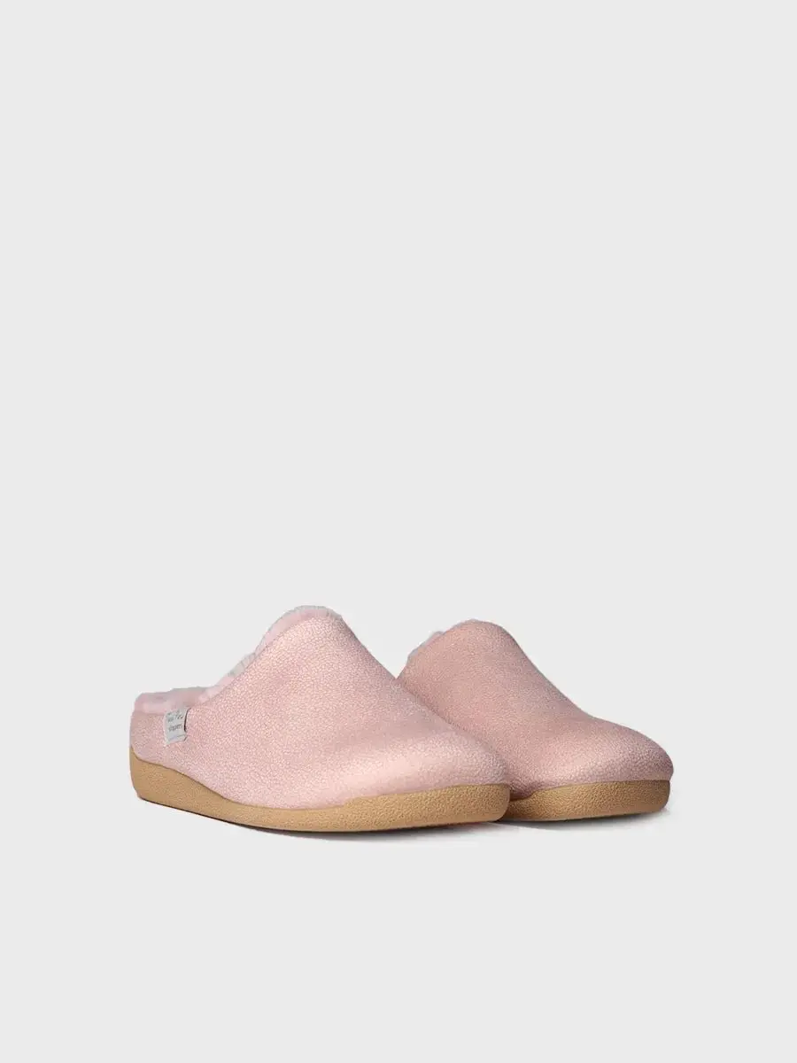 Huisslipper in klompvorm met binnenvoering voor dames