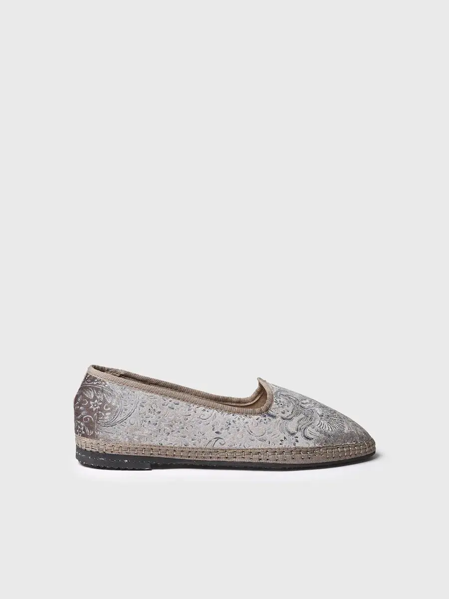 Dames ballerina's van fluweeljacquard