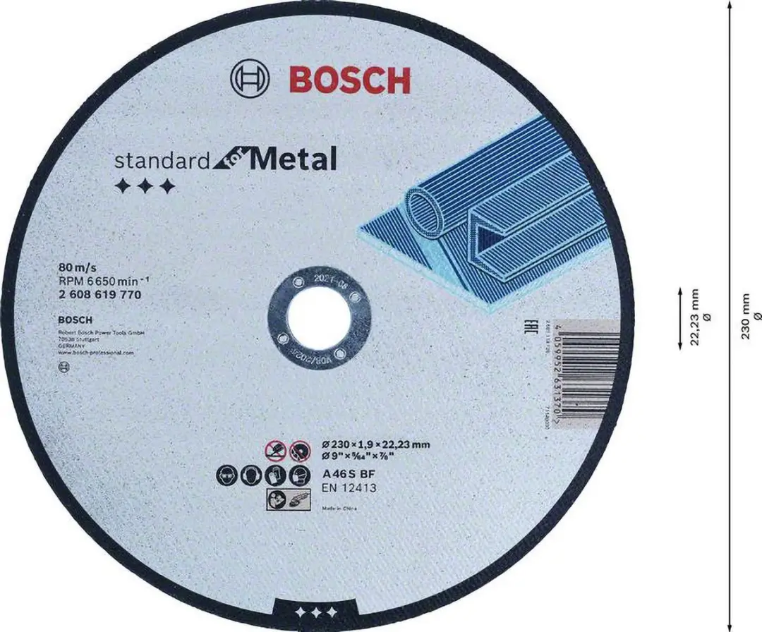 Bosch Standard Slijpschijf Metaal 230mm 22,23mm - 2608619770 - afbeelding 4 van 5