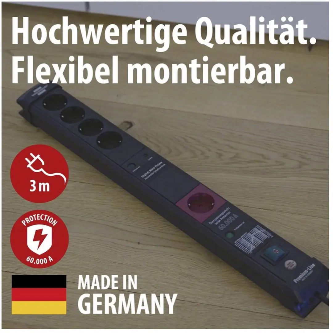 Brennenstuhl Premium-Line Overspanningsbeveiliging 5-voudig - 3m