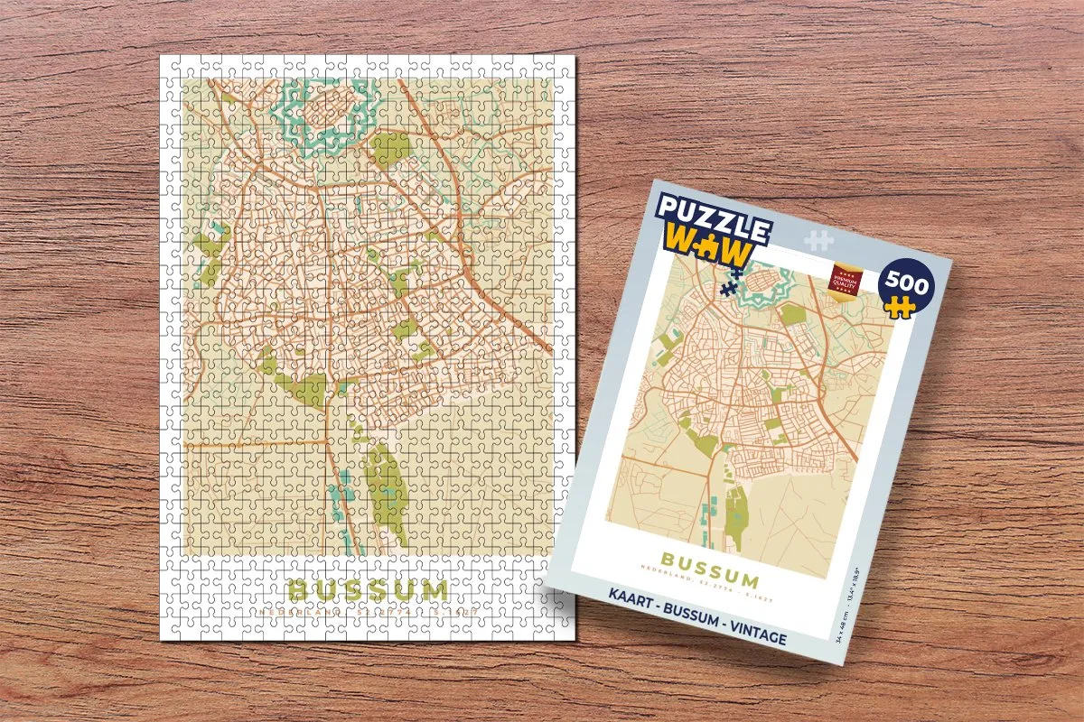 PuzzleWow Bussum Vintage Legpuzzel 500 Stuks - Multicolor