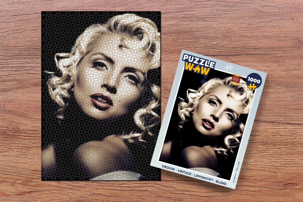 PuzzleWow Lippenstift Vintage Legpuzzel 1000 Stuks - Multicolor