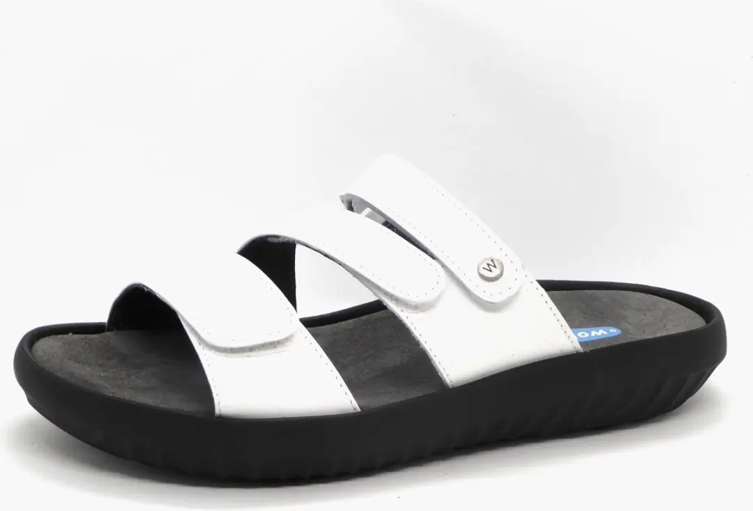 Wolky Slippers Sense wit leer Dames Slippers