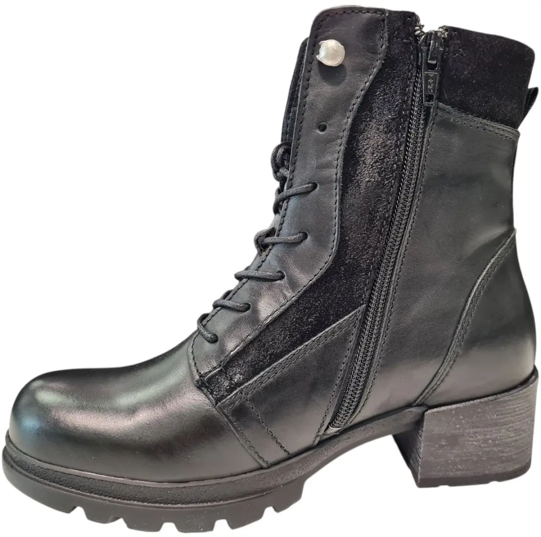 Wolky 0610030 000 Dames Veterboots - Zwart 40