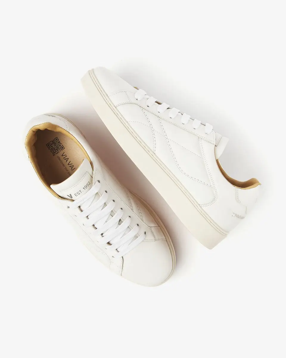 VIA VAI Zane Liam Sneakers Heren - Leer - Wit