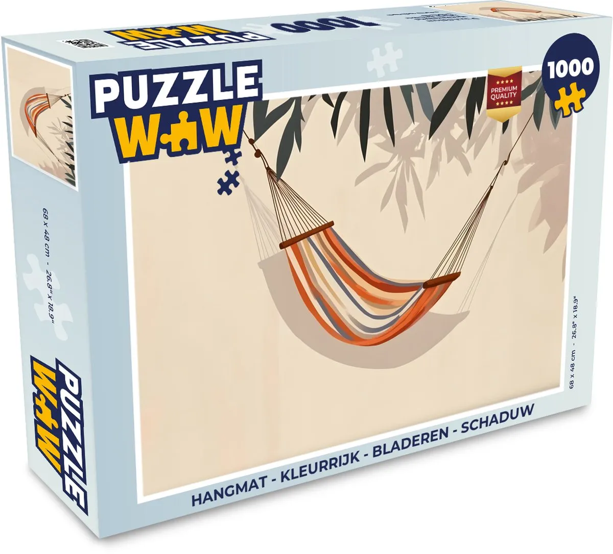 PuzzleWow Hangmat Puzzel 1000 Stuks - Kleurrijk