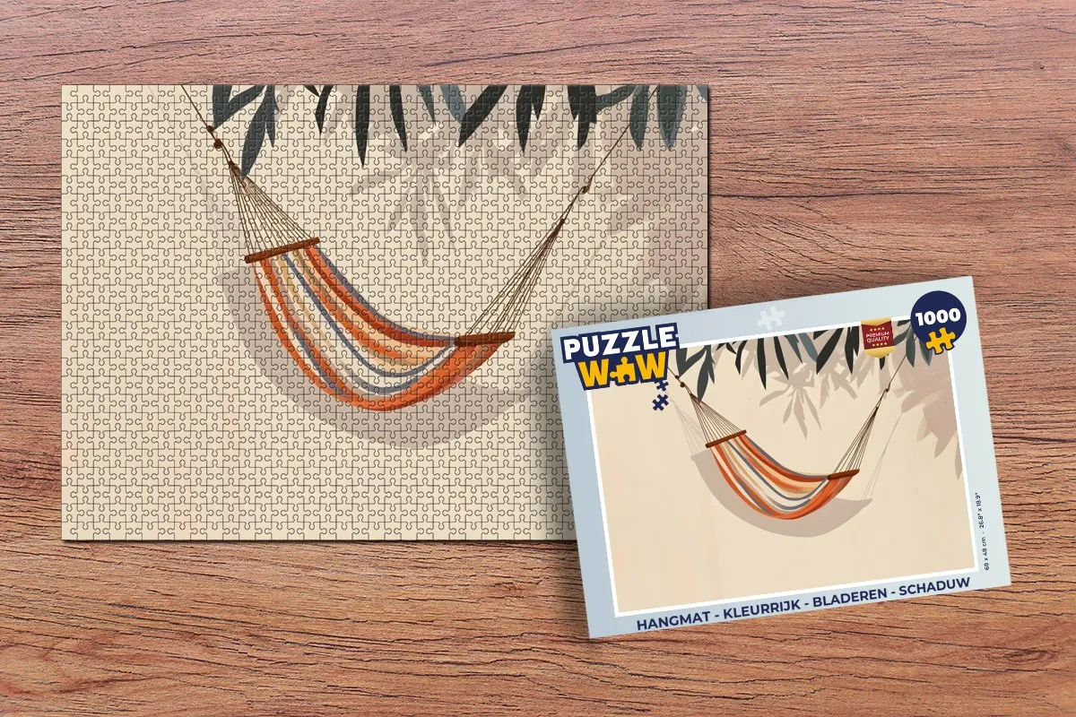 PuzzleWow Hangmat Puzzel 1000 Stuks - Kleurrijk