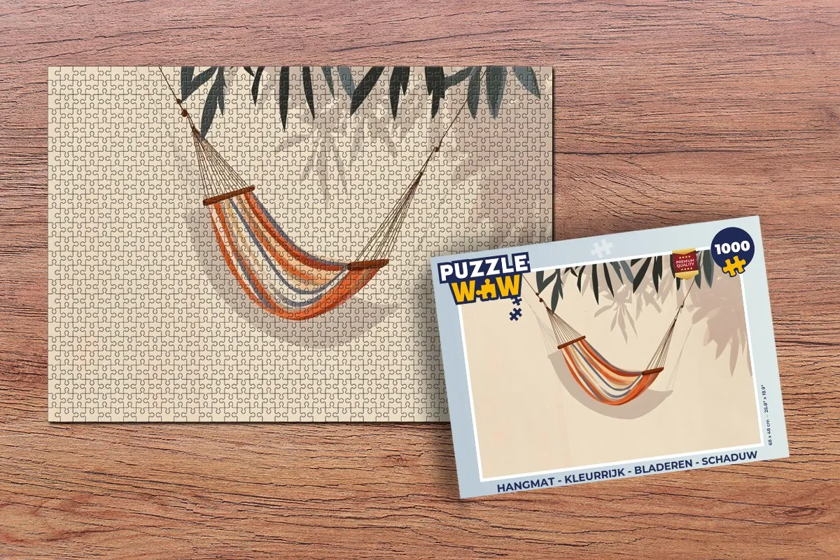PuzzleWow Hangmat Puzzel 1000 Stuks - Kleurrijk