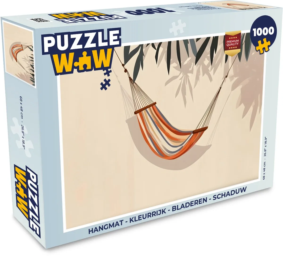 PuzzleWow Hangmat Puzzel 1000 Stuks - Kleurrijk