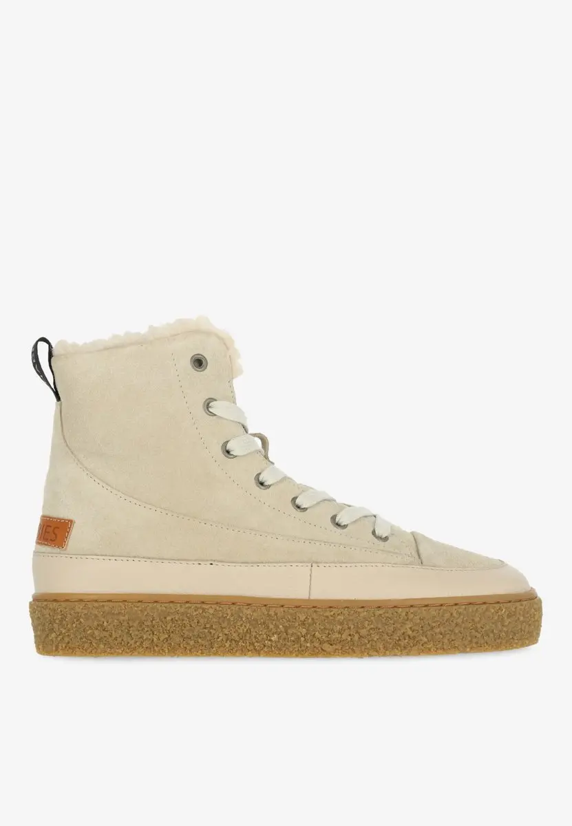 Shabbies Amsterdam Chewy Lily Ankle Boot - Suede Beige - Maat 41
